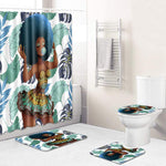 Load image into Gallery viewer, Leopard Lion Tiger Shower Curtain Fabric Polyester Waterproof Bath Curtain and Rug Set
