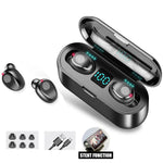 Load image into Gallery viewer, 9D hifi stereo led display lcd 2000mah battery ipx7 waterproof bt 5.0 tws f9 audifonos auriculares earphone wireless earbuds
