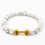 Load image into Gallery viewer, Wholesale 8MM Natural Tiger Eye Howlite Turquoise Beads Stone Silver Gym Bracelet For Men
