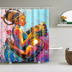 Load image into Gallery viewer, Leopard Lion Tiger Shower Curtain Fabric Polyester Waterproof Bath Curtain and Rug Set
