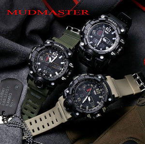 Men Military Watch 50m Waterproof Wristwatch LED Quartz Clock Sport Watch Male relogios masculino 1545 Sport Watch Men S Shock