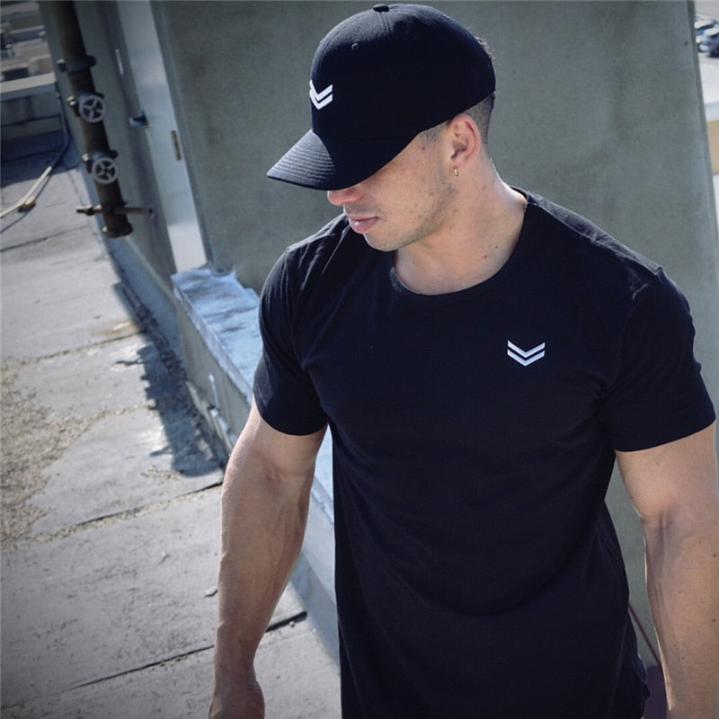 2019 Summer new Men gyms Fitness t shirt Bodybuilding Shirts Fashion Casual Male Short sleeve cotton Tees Tops clothing