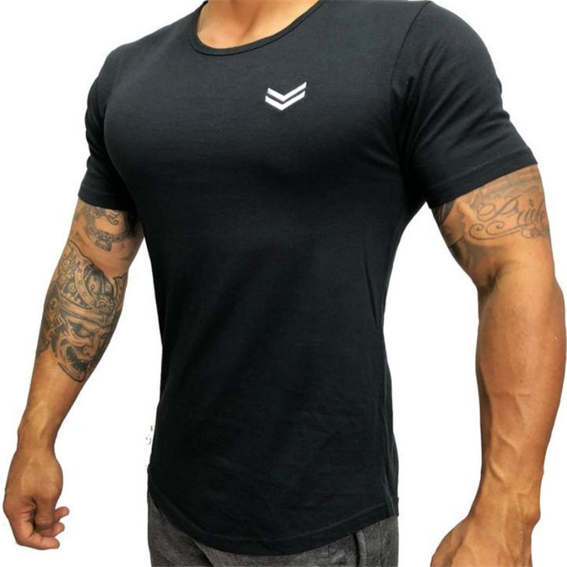 2019 Summer new Men gyms Fitness t shirt Bodybuilding Shirts Fashion Casual Male Short sleeve cotton Tees Tops clothing