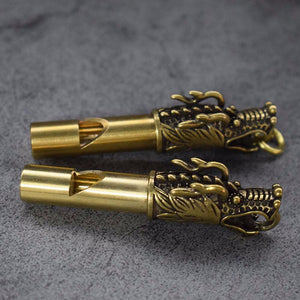 Head Whistle Handmade Brass Dragon