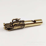 Load image into Gallery viewer, Head Whistle Handmade Brass Dragon
