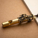 Load image into Gallery viewer, Head Whistle Handmade Brass Dragon
