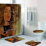 Load image into Gallery viewer, Leopard Lion Tiger Shower Curtain Fabric Polyester Waterproof Bath Curtain and Rug Set
