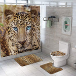 Load image into Gallery viewer, Leopard Lion Tiger Shower Curtain Fabric Polyester Waterproof Bath Curtain and Rug Set
