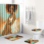 Load image into Gallery viewer, Leopard Lion Tiger Shower Curtain Fabric Polyester Waterproof Bath Curtain and Rug Set
