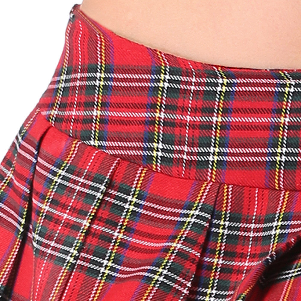 Hot Sale Role Play Autumn Winter Vintage Sexy Women skirt Mini Plaid Tutu Sexy Pleated Schoolgirl Saias Femininas Midi
