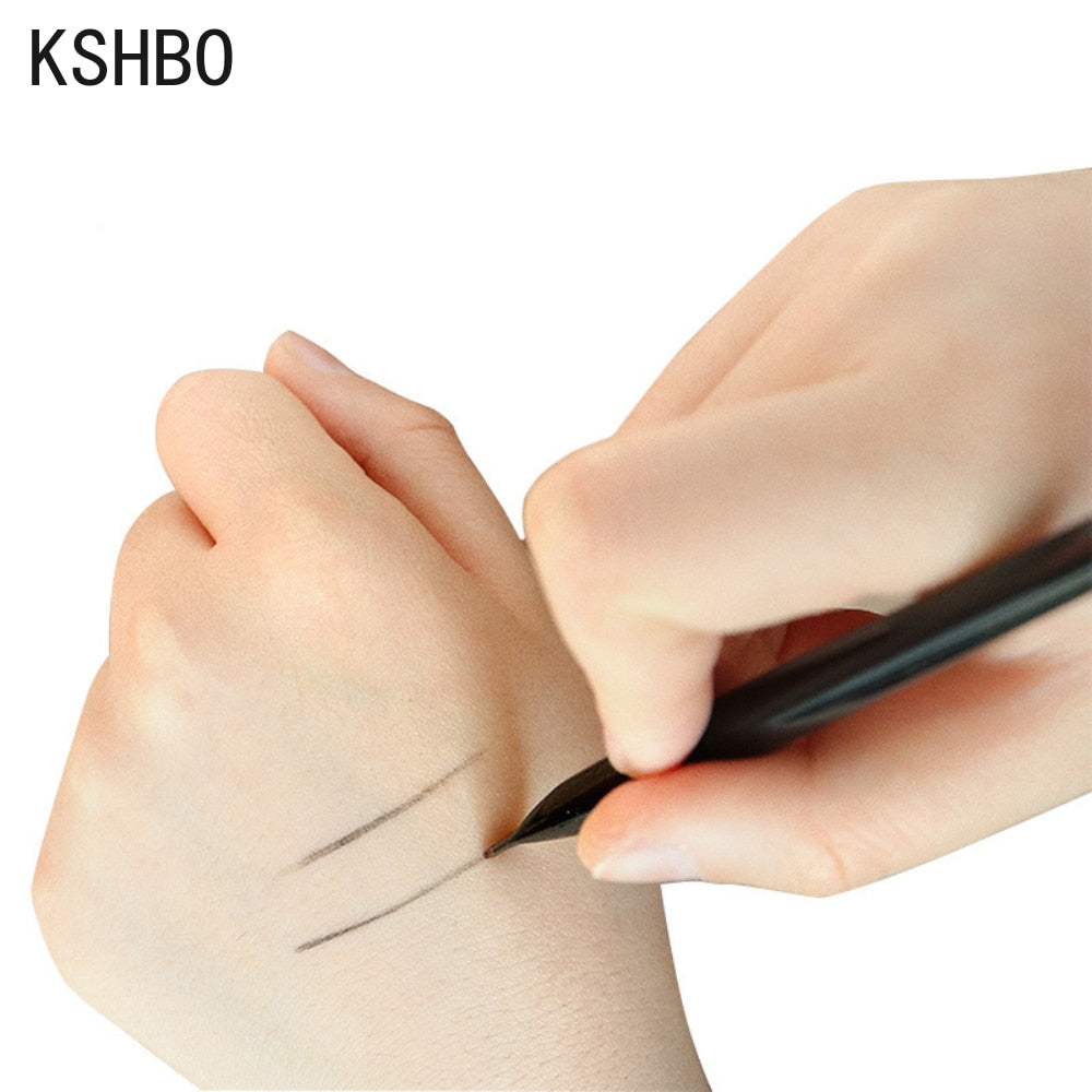 KSHBO Thin Eyebrow Eyeliner Brush Super Fine Angled Brow Contour Brush Portable Women Eyebrow Liner Cream Cosmetic Makeup Tools| |