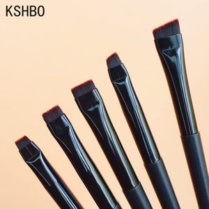 KSHBO Thin Eyebrow Eyeliner Brush Super Fine Angled Brow Contour Brush Portable Women Eyebrow Liner Cream Cosmetic Makeup Tools| |