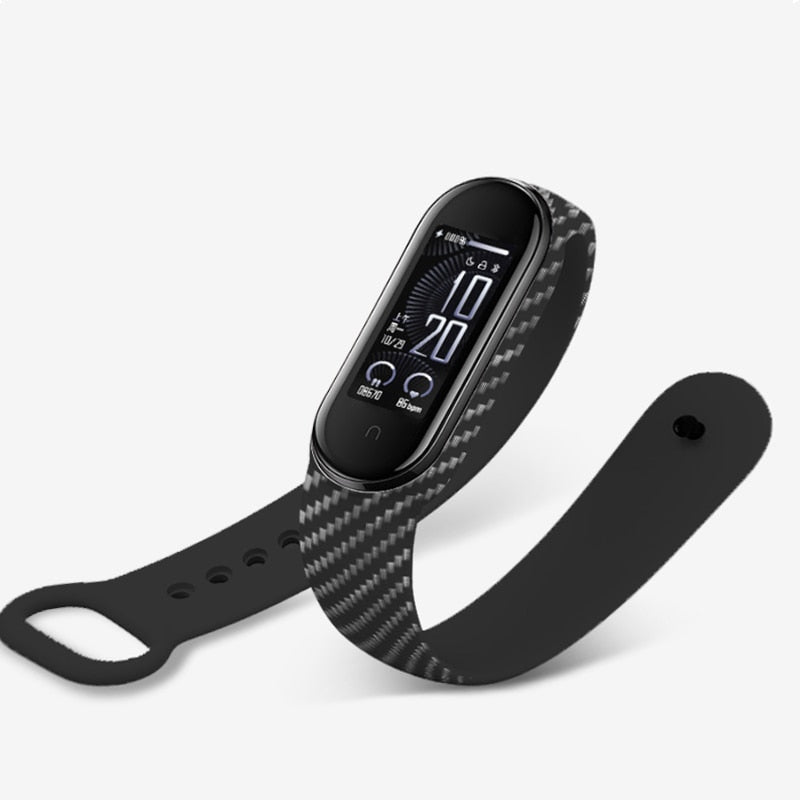 Carbon Fiber Replacement Straps on Mi Band