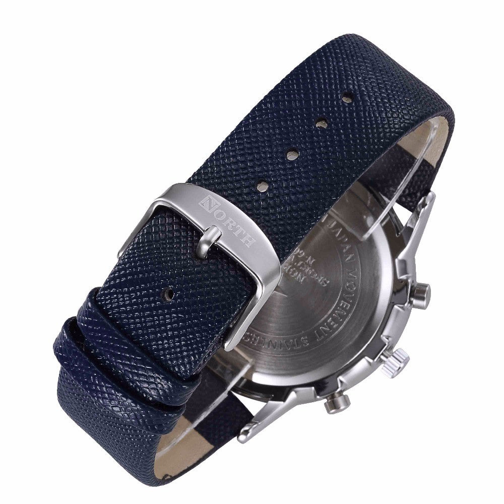 Mens Sports Wristwatch, Color - Silver Blue