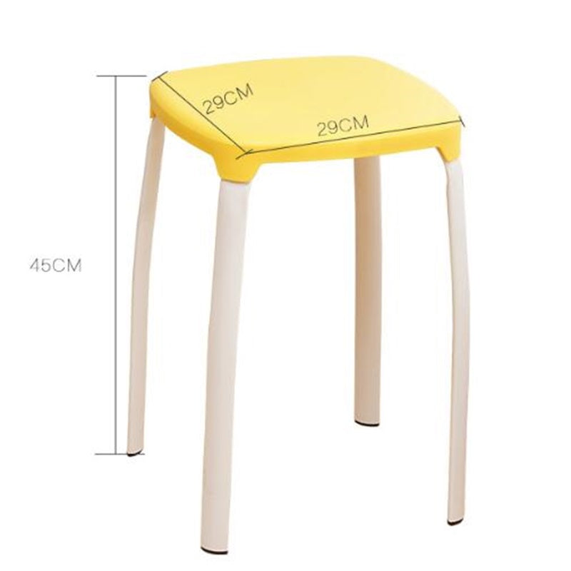 Modern Household Plastic Stool Living Room Dining Stool Fashion Cafe Bar Stool