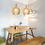 Load image into Gallery viewer, Modern Netherlands 45/35/23cm E27 Wood Pendant Light Hand made Retro antique decorative Black white Wooden Lamps|Pendant Lights|
