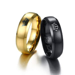 Load image into Gallery viewer, Modyle 2017 New Fashion His Queen and Her King Crown Ring Black and Gold Color Wedding Rings for Women Fashion Jewelry
