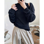 Load image into Gallery viewer, Autumn new European and American ins fashion design sense vest two-piece set was thin shawl-style sleeves knitted sweater suit female
