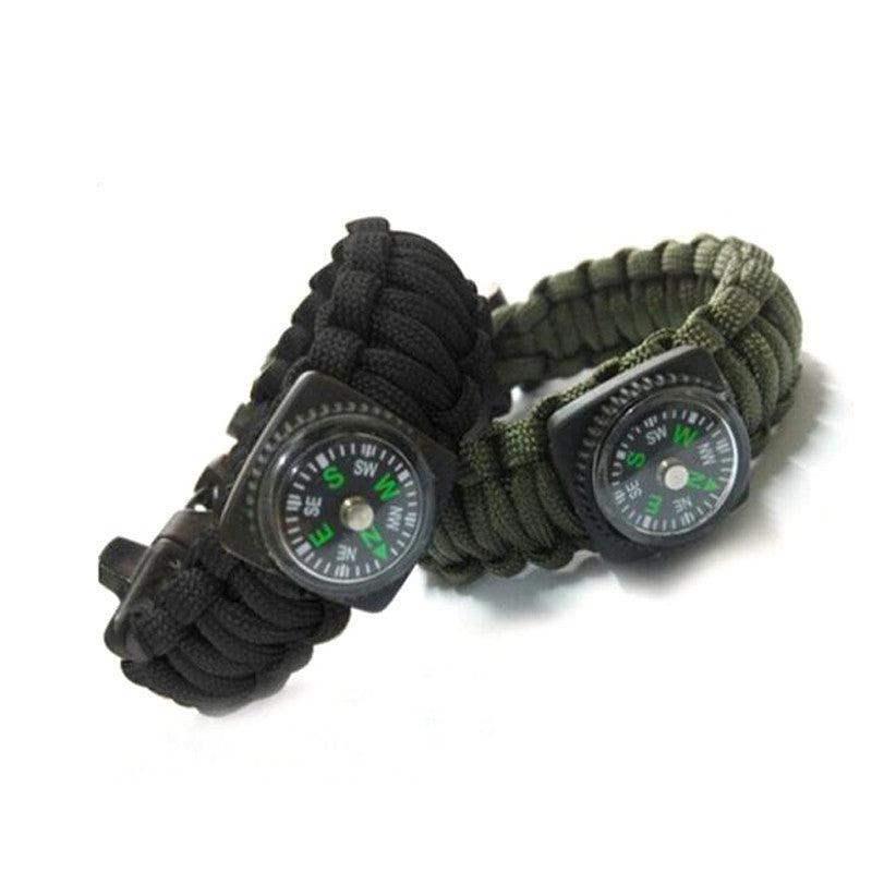 Outdoor 5 in 1 Survival Rescue Bracelet Rope with Compass