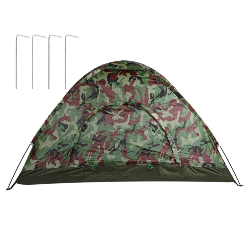 Outdoor Portable Single Layer Camping Tent Wigwam Camouflage 2 Person Waterproof Lightweight Beach Fishing Hunting Hot Sale