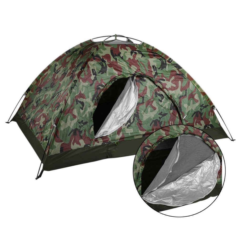 Outdoor Portable Single Layer Camping Tent Wigwam Camouflage 2 Person Waterproof Lightweight Beach Fishing Hunting Hot Sale