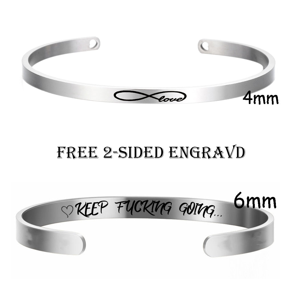 Custom Bar Bangles for Engraved Name