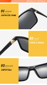 Protection Shades | Glasses Driver | Glasses Men - 2023 Sunglasses Men Classic Square