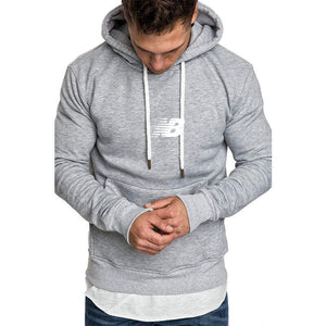 New men&#39;s hoodie autumn winter plus velvet warm hooded jumper casual youth coat fashion trend fitness running sportswear