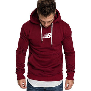 New men&#39;s hoodie autumn winter plus velvet warm hooded jumper casual youth coat fashion trend fitness running sportswear