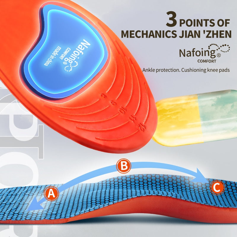 Sport Insoles For Shoes Sole Shock Absorption Deodorant Breathable Cushion Running Insoles For Feet Man Women Orthopedic Insoles - Insoles