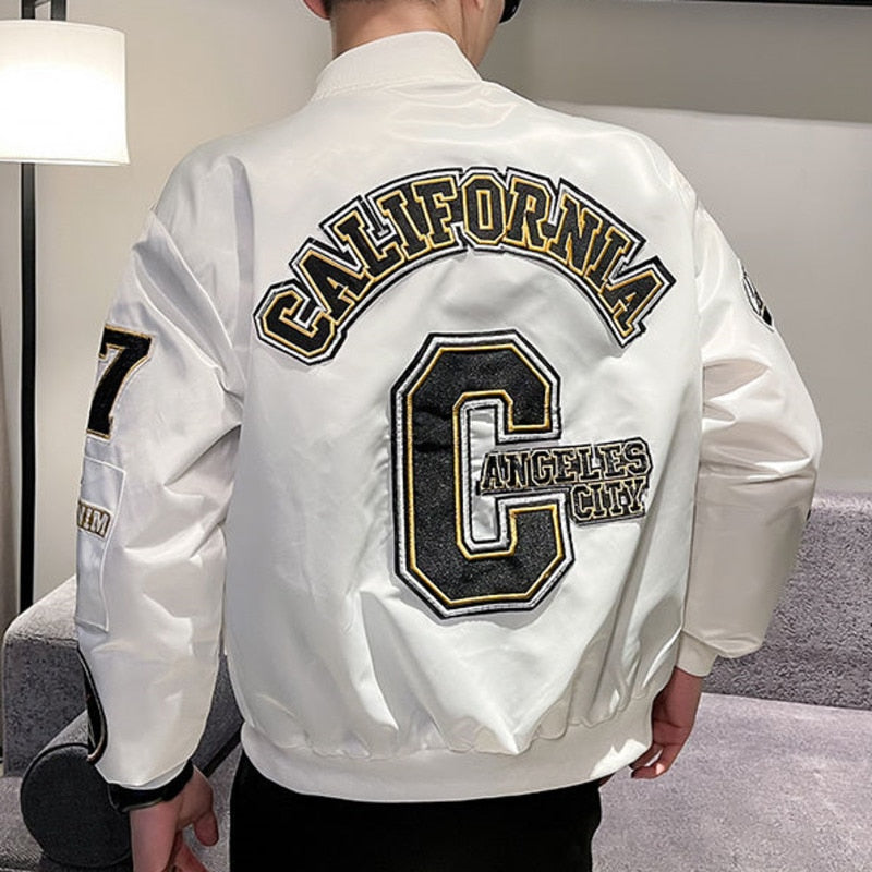Bomber Jacket Street Wear Hop | Bomber Jacket Men Letter | Bomber Hip Hop Jacket Men - Jackets