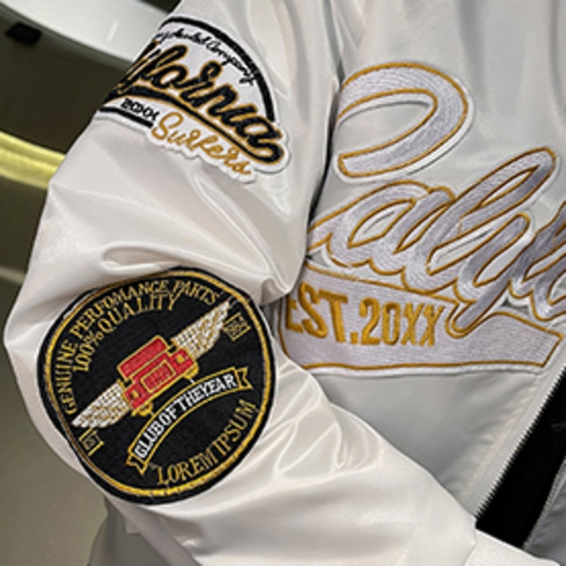 Bomber Jacket Street Wear Hop | Bomber Jacket Men Letter | Bomber Hip Hop Jacket Men - Jackets