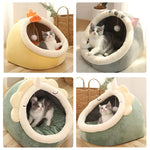 Load image into Gallery viewer, Sweet Cat Bed Warm Pet Basket Cozy Kitten Lounger Cushion Cat House Tent Very Soft Small Dog Mat Bag For Washable Cave Cats Beds
