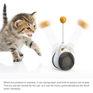 Tumbler Swing Toys for Cats Kitten Interactive Balance Car Cat Chasing Toy With Catnip Funny Pet Products for Dropshipping|Cat Toys|