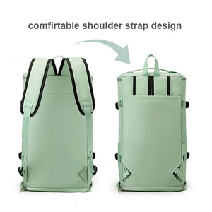 Waterproof Fitness Sports Backpack Men Women Outdoor Gym Shoulder Multifunctional Yoga Large Capacity Shoes Bags Dry Wet Duffle| |