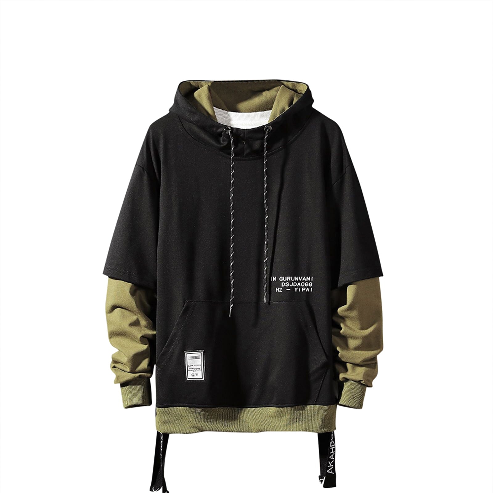 Wetailor 2022 New Hoodie Sweatshirt Mens Hip Hop Pullover Hoodies Streetwear Casual Fashion Clothes Colorblock Hoodie Cotton|Hoodies &amp; Sweatshirts|
