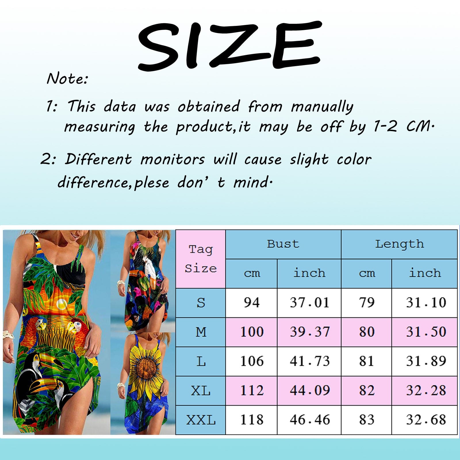 Women&#39;S Parrot Print Summer Beach Dress Fashion Sexy Sleeveless Cute Cartoon Print Hem Loose Beach Camisole Mini Dress Holiday|Dresses|