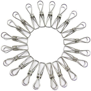 Stainless Steel Clothes Pegs Hanging Clips Pins Laundry Windproof Metal Clamps