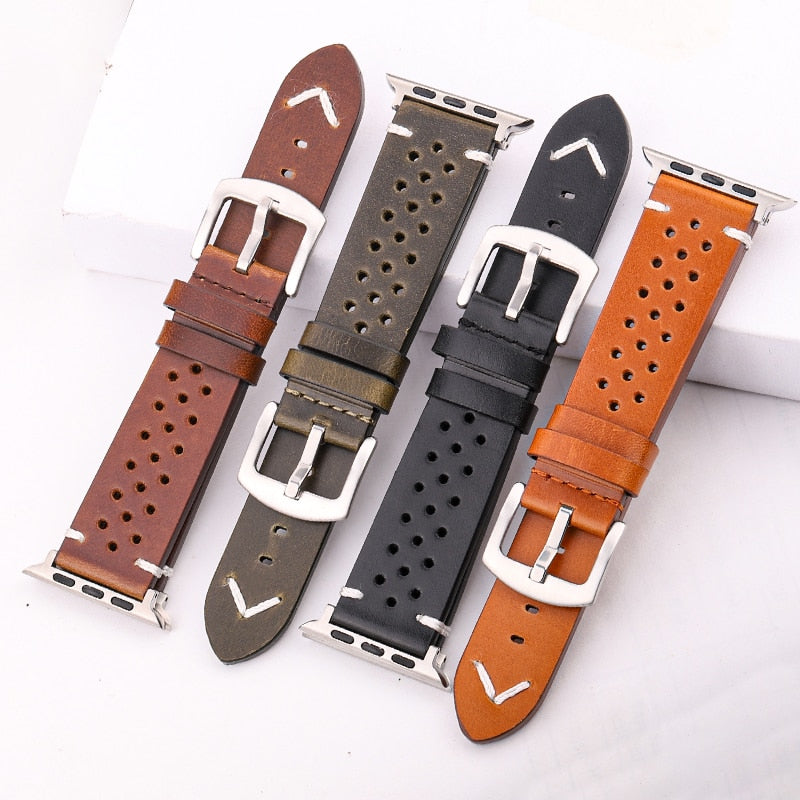 Genuine Leather Strap For Apple Watch