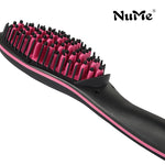 Load image into Gallery viewer, Ceramic Hair Straightener Brush Fast Straightening hair Electric Comb Flat Iron LCD Display Digital Heating hair Brush Gift 906
