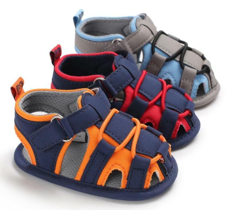 Newborn Baby Boy Crib Shoes Toddler First Baby Shoes Summer Sandals Size 1 2 3 -