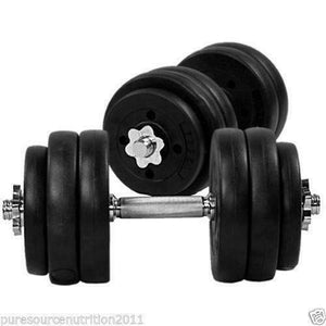 TnP 15 20 30 40 50Kg Dumbbell Set Vinyl Gym Weights Plates Fitness Dumbbells