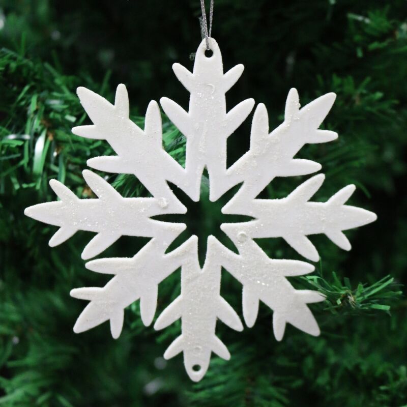 Ivory White Christmas Tree Pendant Baubles Fairy Snowflake Santa Decorations