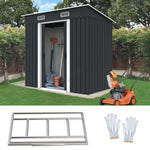 Load image into Gallery viewer, BIRCHTREE New Garden Shed Metal Pent Roof Outdoor Storage With Free Foundation
