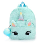 Load image into Gallery viewer, AkoaDa New Unicorn Plush Backpack Girl Cute Zipper Bags Small Cartoon Teenager Schoolbag
