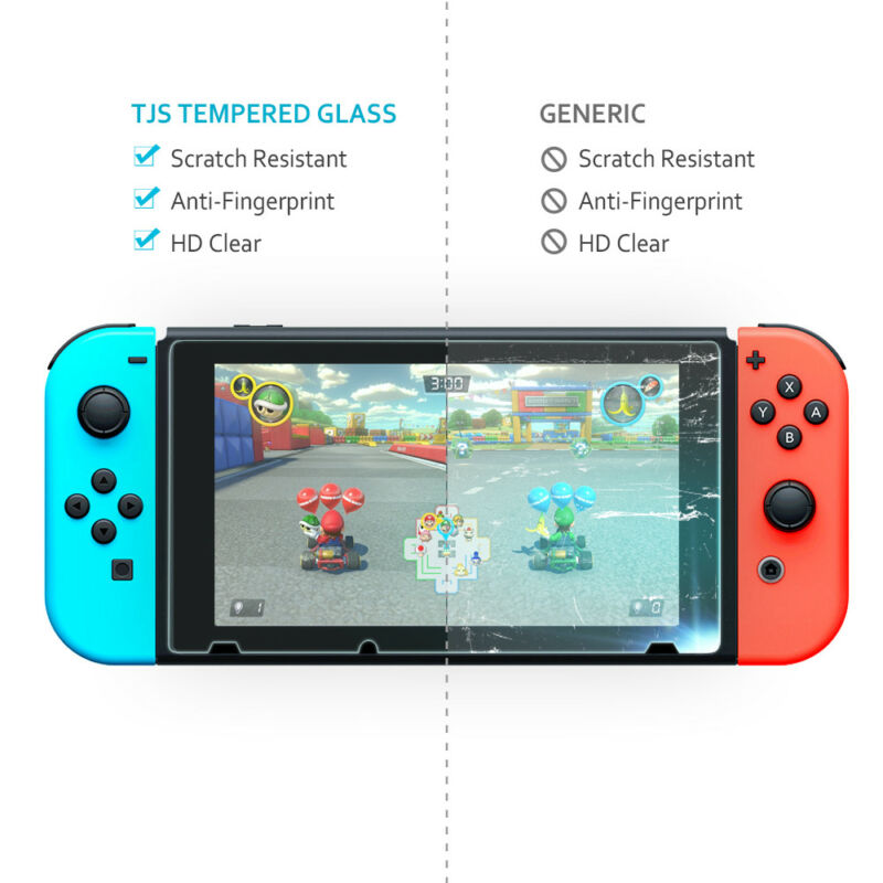 2X Premium HD Tempered Glass Screen Protector Film Guard for Nintendo Switch