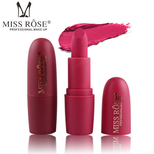 New MISS ROSE Lipstick Matte Waterproof Velvet Lip Stick 18 Colors Sexy Red Brown Pigments Makeup Matte Lipsticks Beauty Lips