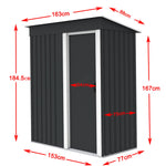 Load image into Gallery viewer, BIRCHTREE New Garden Shed Metal Pent Roof Outdoor Storage With Free Foundation
