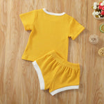 Load image into Gallery viewer, Newborn Baby Boys Girls Summer Outfits Infant Ribbed Knitted Cotton Short Sleeve T-Shirt + Shorts Two Piece Clothes Set
