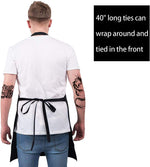 Load image into Gallery viewer, ALIPOBO BBQ Grill Aprons for Men Chef, Adjustable Bib Apron with 2 Pockets and 40&quot; Long Ties for Kitchen Cooking, Baking, Gardening, Black
